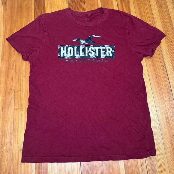 Hollister Other - Hollister-co Men's Burgundy and Red T-shirt